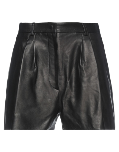 Shop Alaïa Woman Shorts & Bermuda Shorts Black Size 6 Lambskin