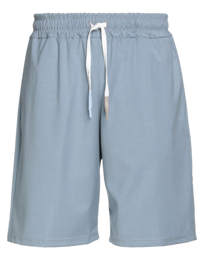 Takeshy Kurosawa Man Shorts & Bermuda Shorts Sky Blue Size L Polyester, Viscose, Elastane In Blue