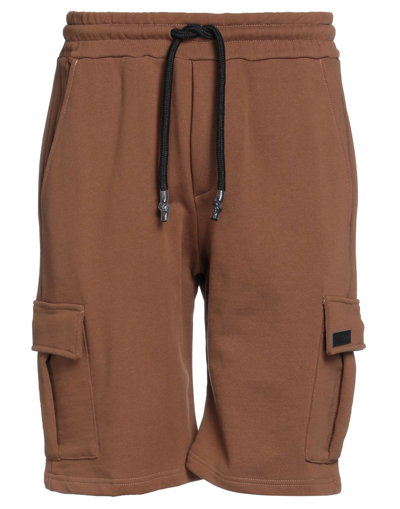 Takeshy Kurosawa Man Shorts & Bermuda Shorts Brown Size Xxl Cotton In Brown