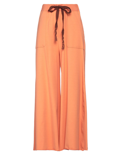 Shop Alysi Woman Pants Orange Size 4 Cotton, Elastane