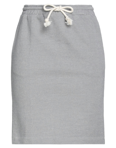Shop American Vintage Woman Mini Skirt Light Grey Size S Cotton, Acrylic, Wool