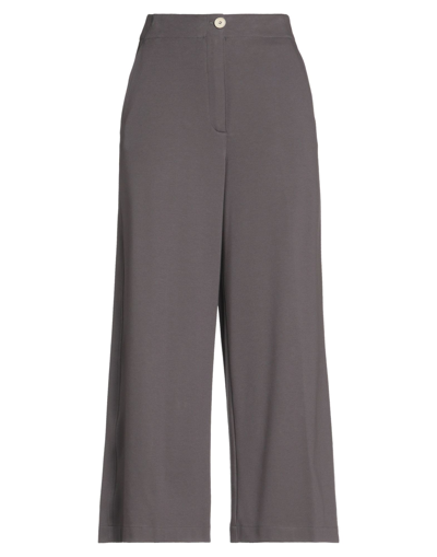 ALYSI ALYSI WOMAN PANTS LEAD SIZE 6 COTTON, ELASTANE 