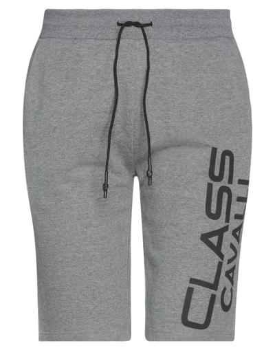 Shop Cavalli Class Man Shorts & Bermuda Shorts Grey Size M Cotton