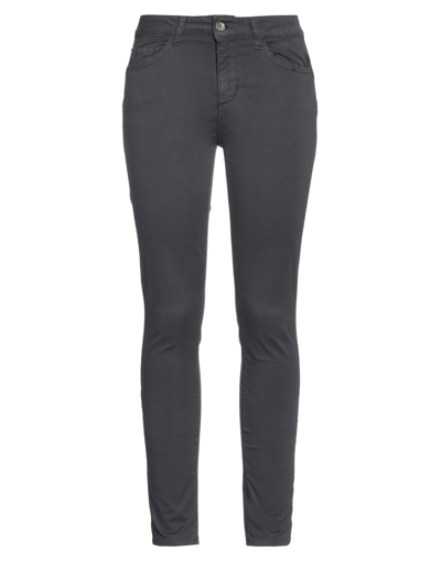 Shop Liu •jo Woman Pants Steel Grey Size 24w-30l Cotton, Elastane
