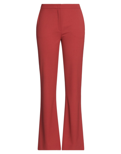 Shop Trussardi Woman Pants Brick Red Size 8 Polyester, Virgin Wool, Elastane