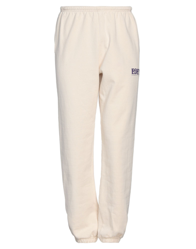 Shop Eden Man Pants Ivory Size L Recycled Cotton In White