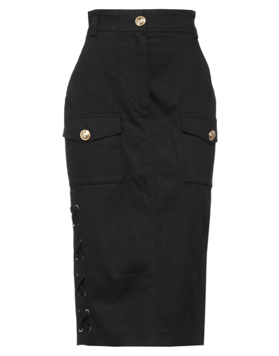 Shop Dundas Woman Midi Skirt Black Size 4 Cotton, Elastane