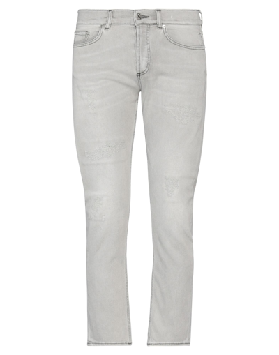 Shop Mauro Grifoni Grifoni Man Jeans Grey Size 35 Cotton, Elastane