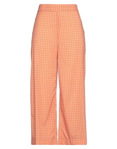 Shop Clips Woman Pants Orange Size Xl Polyester, Elastane
