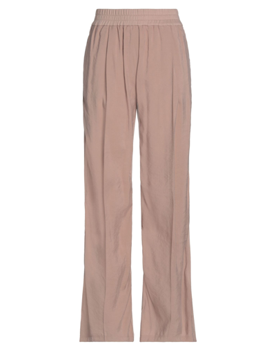 Shop Alysi Woman Pants Light Brown Size 6 Cotton, Elastane In Beige