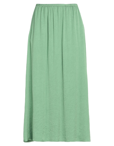 Shop American Vintage Woman Midi Skirt Light Green Size S Acetate