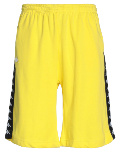 Shop Kappa Man Shorts & Bermuda Shorts Yellow Size Xl Cotton, Polyester