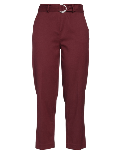 Shop Liu •jo Woman Pants Burgundy Size 8 Polyester, Viscose, Elastane In Red