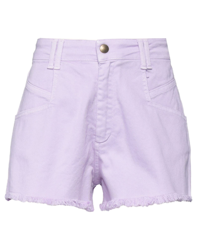 Shop Jijil Woman Denim Shorts Light Purple Size 2 Cotton, Elastane
