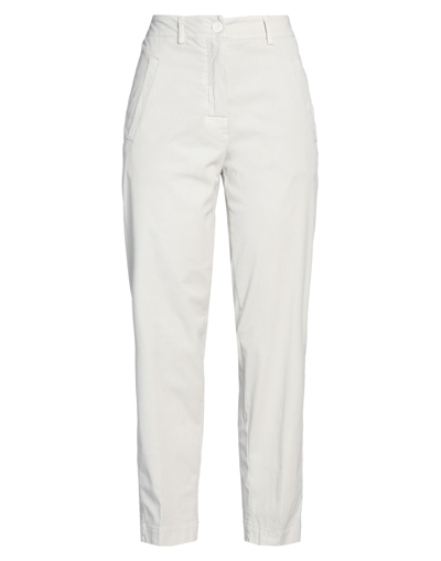 Shop Momoní Woman Pants Light Grey Size 12 Lyocell, Cotton, Elastane