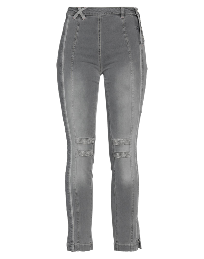 Shop Elisa Cavaletti By Daniela Dallavalle Woman Jeans Grey Size 28 Cotton, Elastane