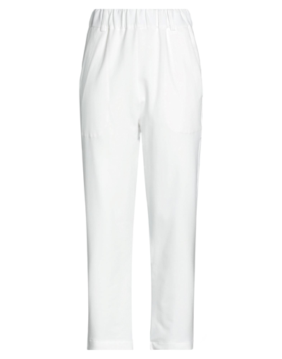 Shop Alysi Woman Pants White Size 8 Cotton, Elastane