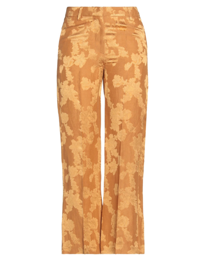 Alysi Woman Pants Marigold Size 6 Linen, Viscose In Brown