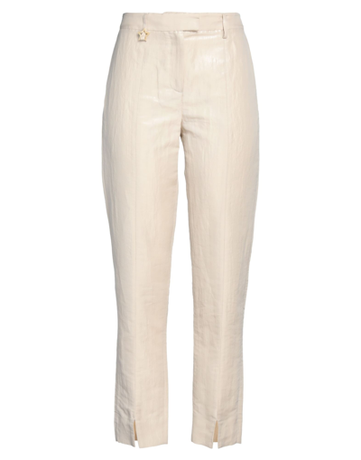 Shop Lorena Antoniazzi Woman Pants Light Grey Size 6 Cotton, Polyester
