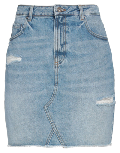 Shop Fracomina Woman Denim Skirt Blue Size 26 Cotton