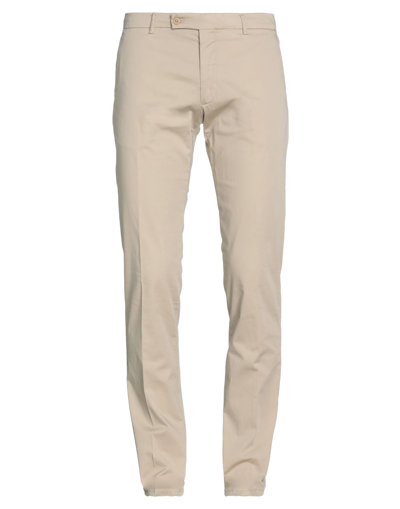 Shop Berwich Man Pants Beige Size 34 Cotton, Elastane