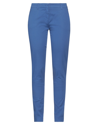 Shop Incotex Woman Pants Blue Size 6 Cotton, Elastane