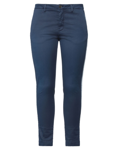 Shop Aglini Woman Pants Blue Size 31 Cotton, Elastane