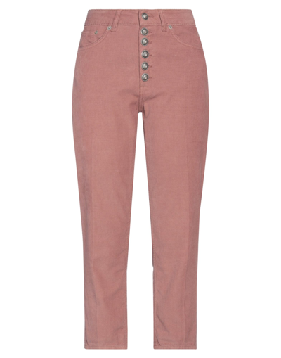 Shop Dondup Woman Pants Pastel Pink Size 27 Cotton, Elastane