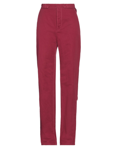 Shop Marni Woman Pants Garnet Size 4 Cotton, Linen In Red