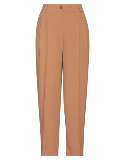 Shop See By Chloé Woman Pants Camel Size 8 Polyester In Beige
