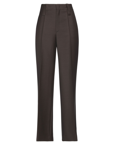Shop Prada Woman Pants Dark Brown Size 6 Mohair Wool, Wool, Cotton