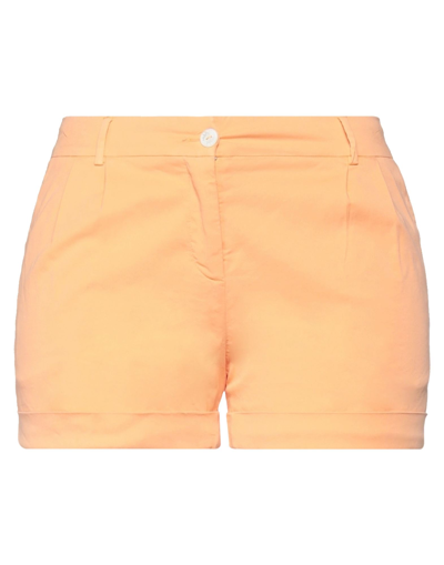 Shop Harmont & Blaine Woman Shorts & Bermuda Shorts Apricot Size 10 Cotton, Elastane In Orange