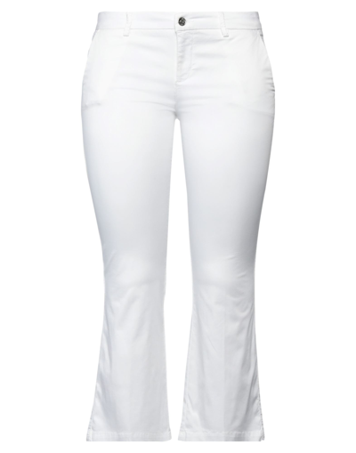 Shop Liu •jo Woman Pants White Size 30 Cotton, Elastane