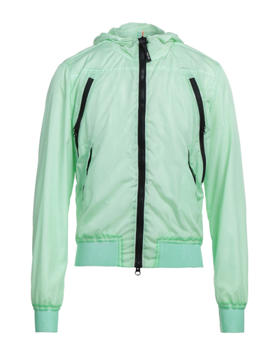Shop Pmds Premium Mood Denim Superior Man Jacket Light Green Size Xl Polyamide