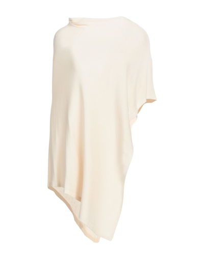 Tsd12 Woman Cape Beige Size Xl Viscose, Acrylic In Beige
