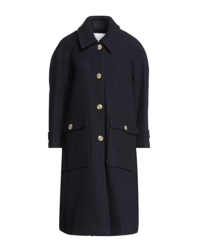 Shop American Vintage Woman Coat Midnight Blue Size L Virgin Wool, Viscose