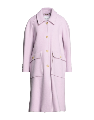 Shop American Vintage Woman Coat Lilac Size S Virgin Wool, Viscose In Purple