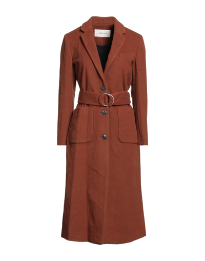 Shop American Vintage Woman Coat Brown Size M Wool, Polyamide