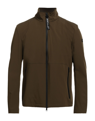 Shop Up To Be Man Jacket Military Green Size 44 Nylon, Polyester, Elastane