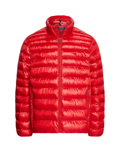Shop Polo Ralph Lauren Packable Water-repellent Jacket Man Puffer Red Size M Recycled Nylon