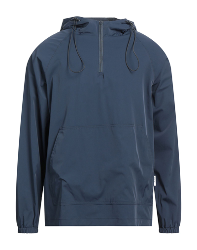 Shop Berna Man Jacket Midnight Blue Size Xl Nylon, Elastane