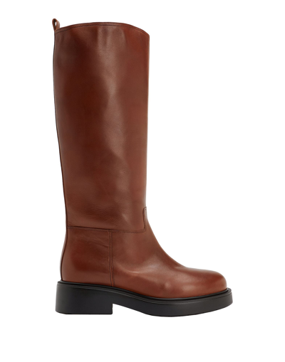 Leonardo Principi Knee Boots In Brown