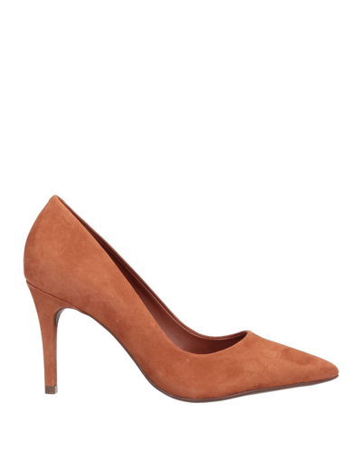 Shop Arezzo Woman Pumps Tan Size 10 Soft Leather In Brown