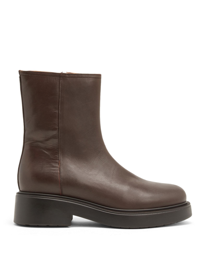 Shop Leonardo Principi Woman Ankle Boots Dark Brown Size 8 Calfskin