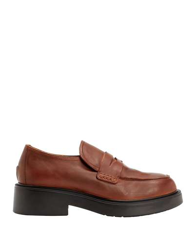 Shop Leonardo Principi Woman Loafers Tan Size 7 Calfskin In Brown