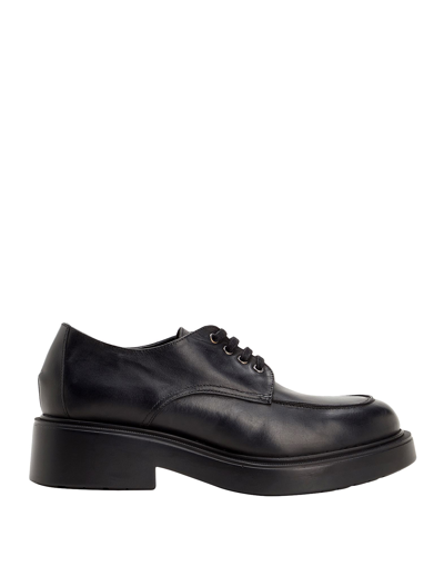 Shop Leonardo Principi Woman Lace-up Shoes Black Size 8 Calfskin