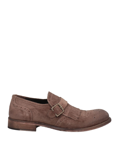 Shop Berna Man Loafers Khaki Size 6 Soft Leather In Beige