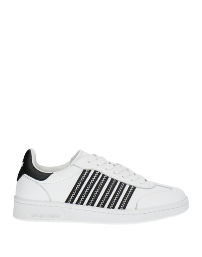 Shop Dsquared2 Woman Sneakers White Size 7.5 Calfskin
