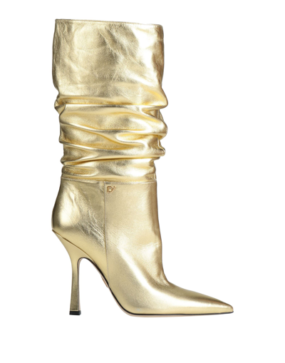 Shop Dsquared2 Knee Boots In Gold