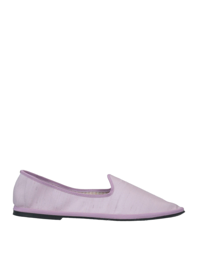 Shop Ovye' By Cristina Lucchi Woman Loafers Lilac Size 8 Textile Fibers In Purple